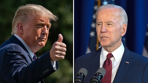 Trump Biden ڈونلڈ ٹرمپ بَہ مقابلہ جو بائیڈن